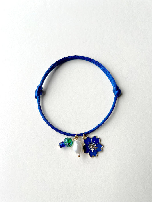 Stackable Bead & Charm Bracelets - Blue