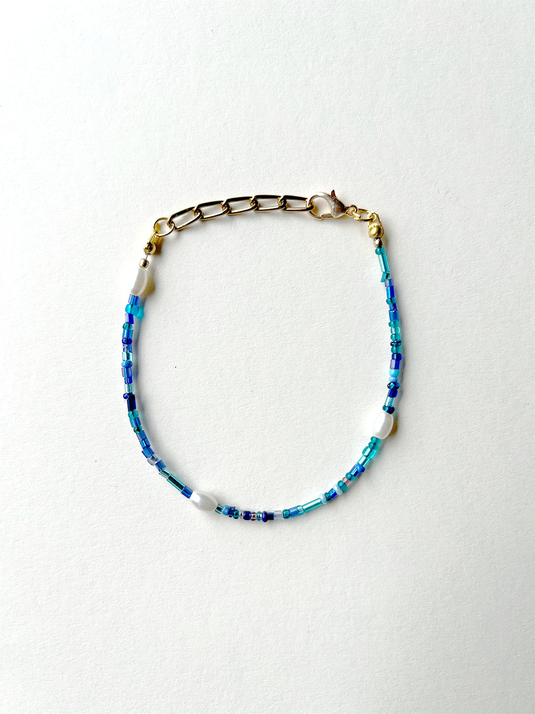 Stackable Bead & Charm Bracelets - Blue