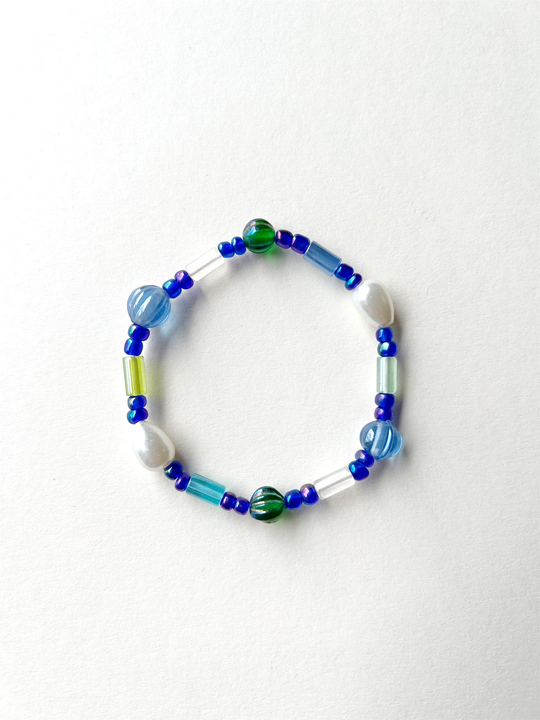 Stackable Bead & Charm Bracelets - Blue