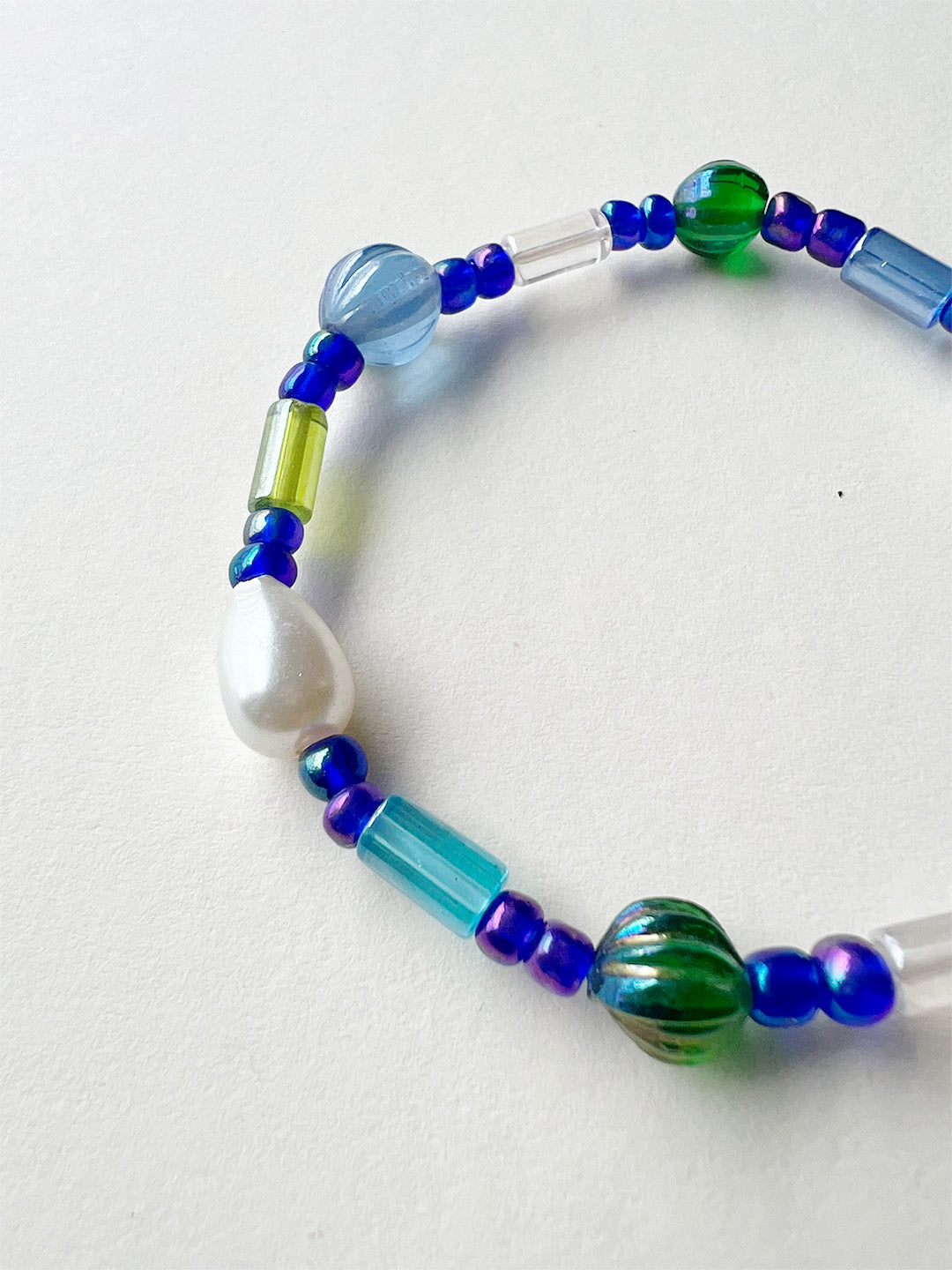 Stackable Bead & Charm Bracelets - Blue
