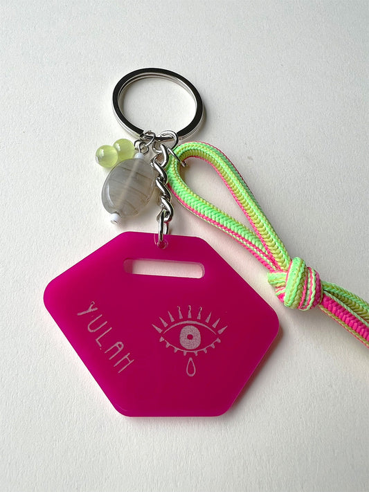 Hexagon Neon Keychain