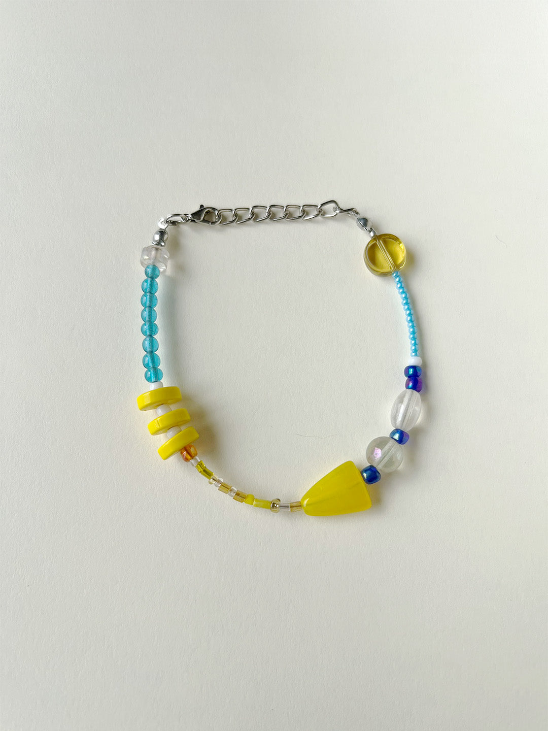 Blue & Yellow Mixed Beads Bracelet