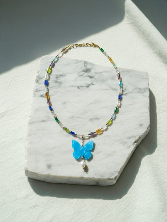 Multicolour Butterfly Necklace