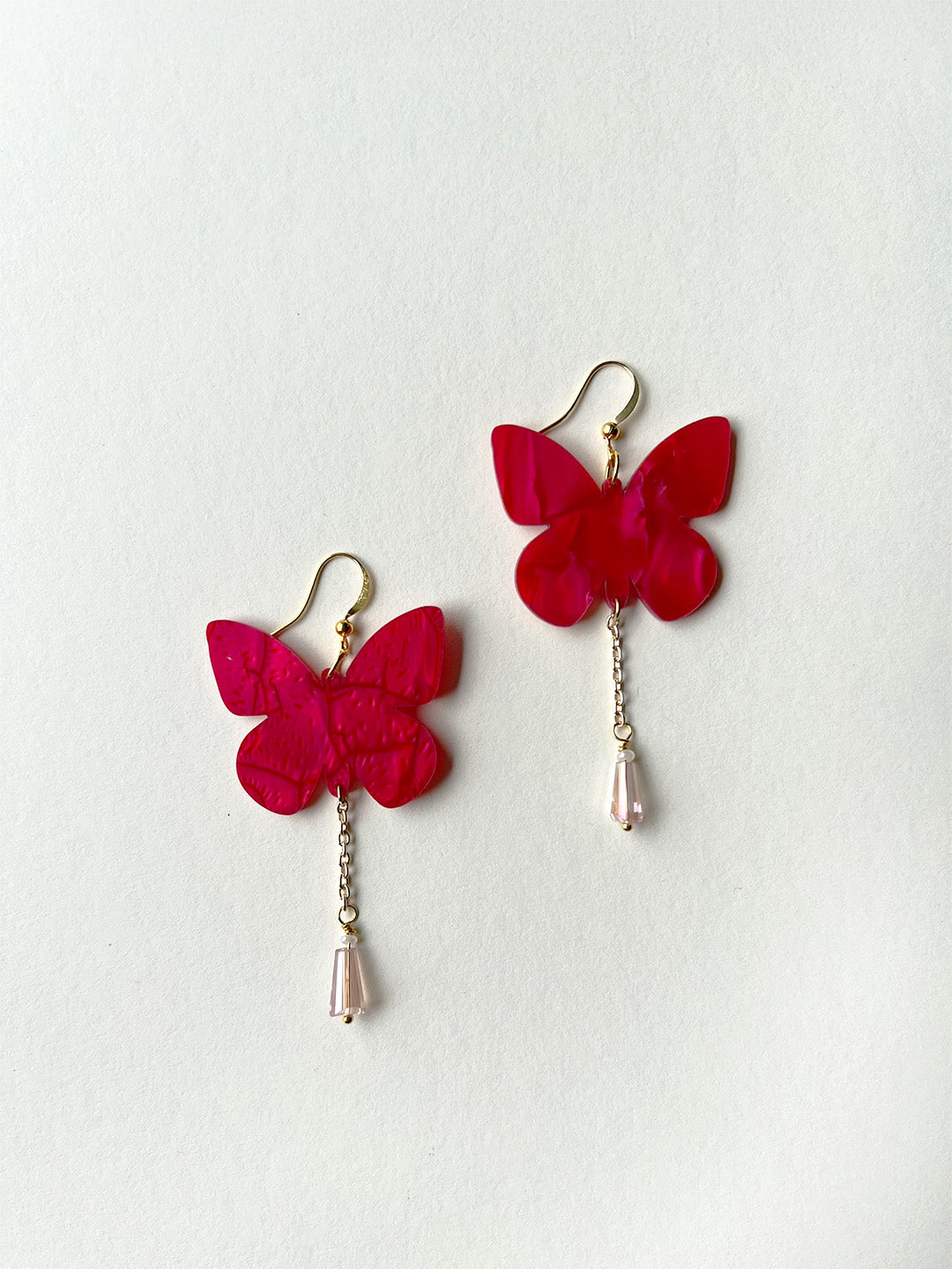 Red Butterfly Dangle Earring