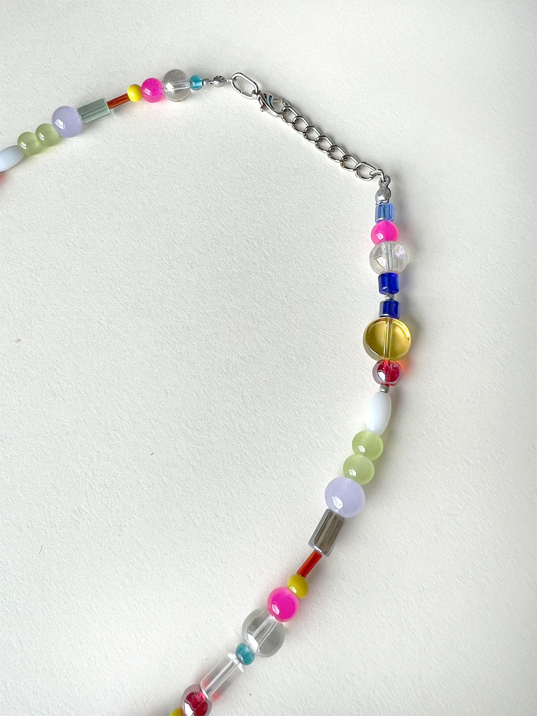 Flower Pendant Multicolour Beaded Necklace