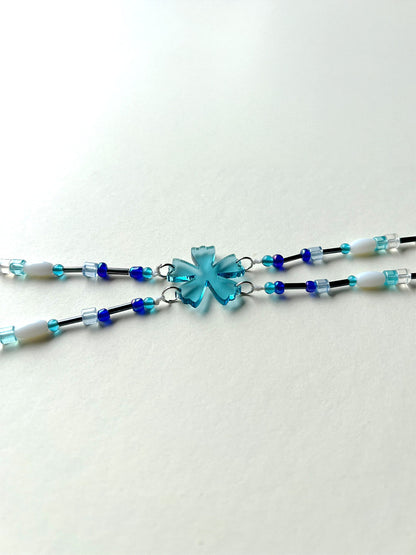 Floral Two Layer Beaded Waist Chain