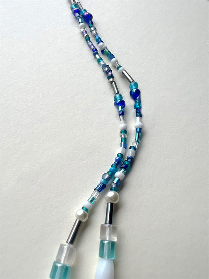 Floral Two Layer Beaded Waist Chain