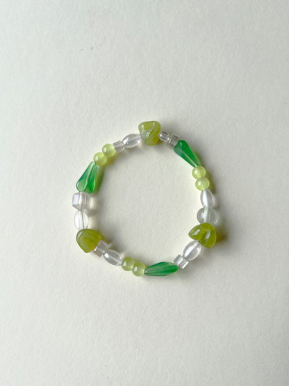 Stackable Bead & Charm Bracelets - Green