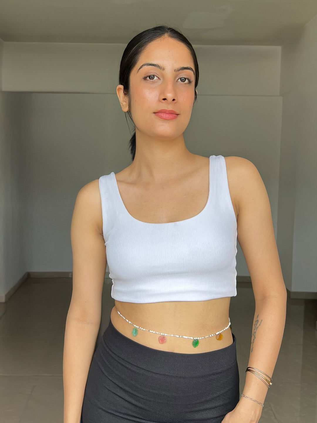 Multicolour Leaf Charm Beaded Waistchain