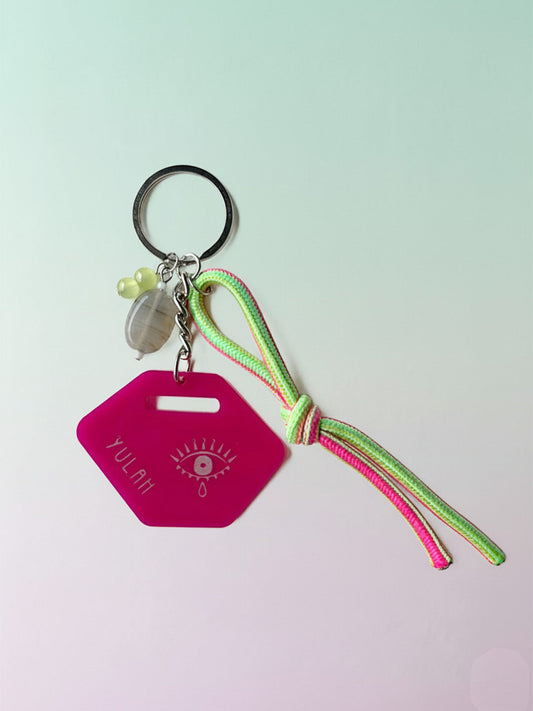 Hexagon Neon Keychain