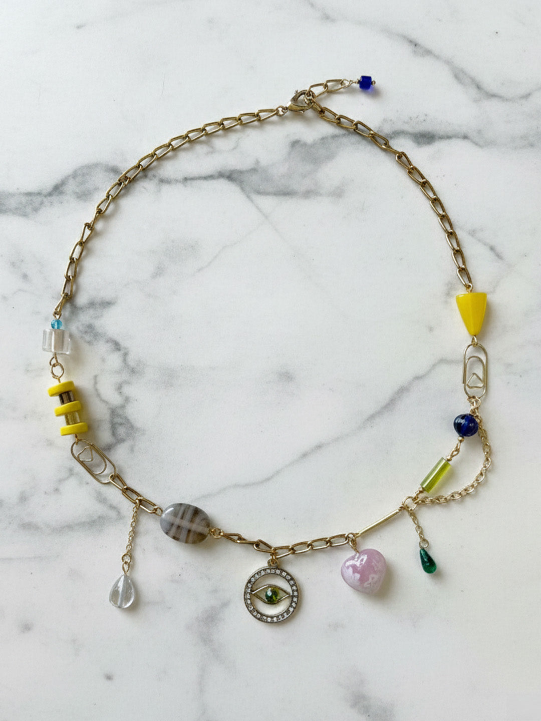 No Nazar - Handmade One-of-a-Kind Maximalist Charm Necklace