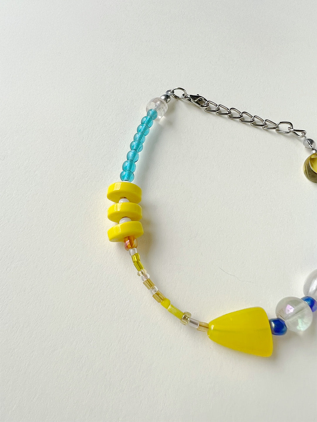 Blue & Yellow Mixed Beads Bracelet